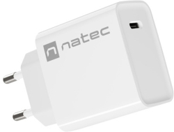 Кабел/адаптер Natec USB Charger Ribera 1X USB-C 20W, White