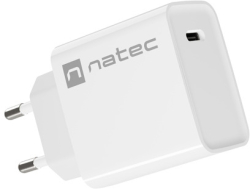 Принадлежност за смартфон Natec USB Charger Ribera 1X USB-C 20W, White