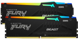 Памет Kingston Fury Beast RGB Expo, 32GB(2x 16GB) DDR5, 6000мХЗ, CL30 DIMM