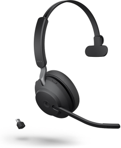 Слушалки Jabra EVOLVE2 65 моно слушалка, MS, Link380 USB-C, черна