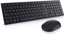 Клавиатура Dell Pro KM5221W, комплект клавиатура+мишка,безжични wireless, 4000 dpi, черен цвят
