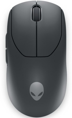 Мишка Alienware Pro, геймърска, бежична wireless, обхват до 10 метра, 6 бутина, черен цвят