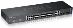 Комутатор/Суич ZyXEL GS-2220-28, 24 портов Layer2+, 24x Gigabit + 4x Gigabit combo SFP, управляем