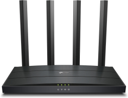 Безжичен рутер ТP-Link Archer AX12, 2.4 - 5 GHz, 300 + 1201 MB/s, 12V, 1A, 802.11ax, PPPoE