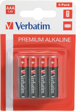 Батерия Verbatim ALKALINE BATTERY AAA 8 PACK (HANGCARD)