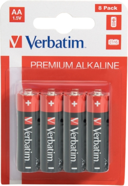 Батерия Verbatim ALKALINE BATTERY AA 8 PACK (HANGCARD)