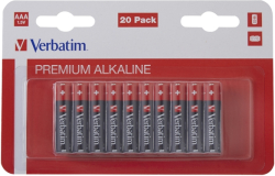 Батерия Verbatim ALKALINE BATTERY AAA 20 PACK (HANGCARD)