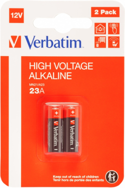 Батерия Verbatim ALKALINE BATTERY 12V 23A (MN21-A23) 2 PACK