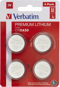 Батерия Verbatim LITHIUM BATTERY CR2430 3V 4 PACK