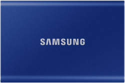 Хард диск / SSD Samsung T7, 500GB, Външно, 1000-1050 MB/s, USB 3.2 Gen 2, Син