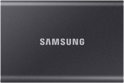 Хард диск / SSD Samsung T7, 500GB, външен, 1000-1050 MB/s, USB 3.2 Gen 1, Сив
