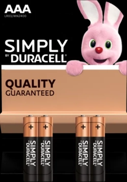 Батерия Алкална батерия DURACELL BASIC LR03 -4 бр. в блистер- 1.5V