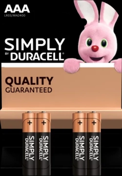 Алкална батерия DURACELL BASIC LR03 -4 бр. в блистер- 1.5V