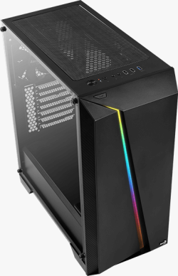 Кутия Aerocool Cylon Pro RGB прозрачен панел от закалено стъкло CYLON-PRO-G-BK-V2