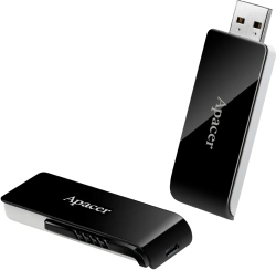 Apacer флашка Flash Drive AH350 64GB USB 3.2 Gen 1, Black