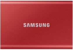 Хард диск / SSD Външен SSD Samsung T7 Indigo Red SSD 2TB, USB-C, Червен
