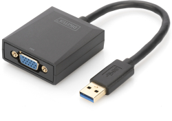 Кабел/адаптер Адаптер DIGITUS, USB 3.0 към VGA, Full HD - DA-70840