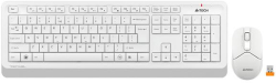 Клавиатура A4Tech Fstyler FG1012, комплект клавиатура с мишка, безжична wireless, БДС, бял цвят
