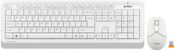 A4Tech Fstyler FG1012, комплект клавиатура с мишка, безжична wireless, БДС, бял цвят