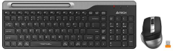 Клавиатура Комплект клавиатура и мишка A4TECH Fstyler FB2535C, Bluetooth &amp; 2.4G, Черен-Сив