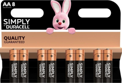 Батерия Алкална батерия LR6 AA  8pk блистер SIMPLY MN1500   DURACELL
