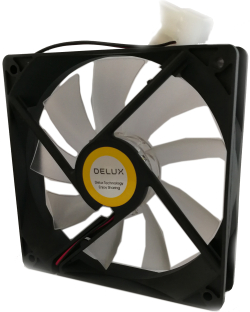 Вентилатор Охладител за кутия DELUX CF4 120 мм WHITE LED