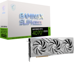 Видеокарта MSI GeForce RTX 4070Ti Super Gaming X Slim White, 16GB GDDR6X, 3x DP 1.4a, 1x HDMI 2.1