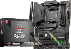 Дънна платка MSI MAG B550 TOMAHAWK MAX WIFI, AM4, 4x DDR4, 2500 Mb/s, 802.11ax, BT 5.2, HDMI