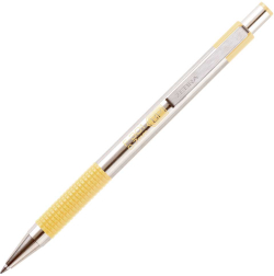 Канцеларски продукт Zebra Химикалка F-301 Pastel, метална, 0.7 mm, жълта