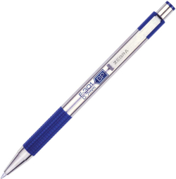 Канцеларски продукт Zebra Химикалка F-301, метална, 0.7 mm, синя
