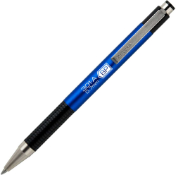Канцеларски продукт Zebra Химикалка F-301A, алуминиева, 0.7 mm, синя