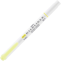 Канцеларски продукт Zebra Текст маркер Mildliner Fluorescent, двоен, жълт