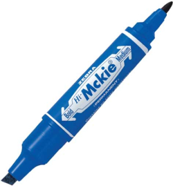 Канцеларски продукт Zebra Перманентен маркер Hi-Mckie, двоен, 2-4 mm, син