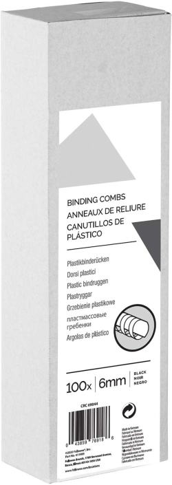 Fellowes Спирали за подвързване, 6 mm, черни, 100 броя