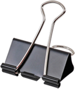 Foska Щипки за пари, 15 mm, 12 броя, черни