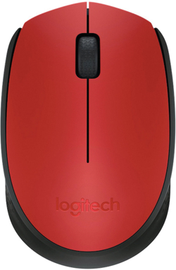 Мишка Logitech M171, безжична, червена