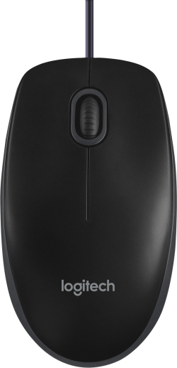 Мишка Logitech B100, оптична, USB, 800 dpi, черна