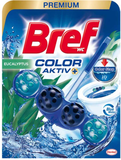 Продукт Bref Ароматизатор за тоалетна Blue Aktiv, евкалипт, 50 g