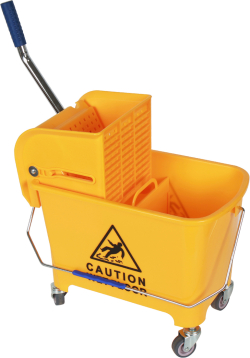 Почистващ продукт Office1 Количка за почистване, с преса, жълта, 63 х 27 х 67 cm, 20 L