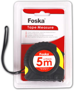 Инструмент/Тестер Foska Ролетка, гумирана, 5 m, черно-жълта