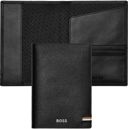 Hugo Boss Калъф за паспорт Iconic, черен