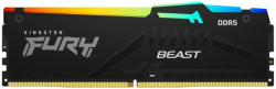 Памет ПАМЕТ KINGSTON FURY BEAST BLACK RGB 16GB DDR5 6000MHZ CL30 - AMD EXPO