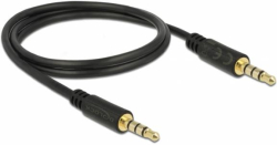 Кабел/адаптер Аудио кабел Delock, Стерео, 4 пинов 3.5мм жак мъжко-мъжко, 1м