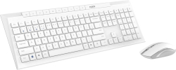 Клавиатура Комплект клавиатура и мишка RAPOO 8210M Multi mode, Bluetooth &amp;2.4Ghz, Бял