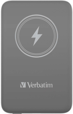Батерия за смартфон Verbatim MCP-10GY Power Pack 10000 mAh with UBS-C PD 20W - Сив