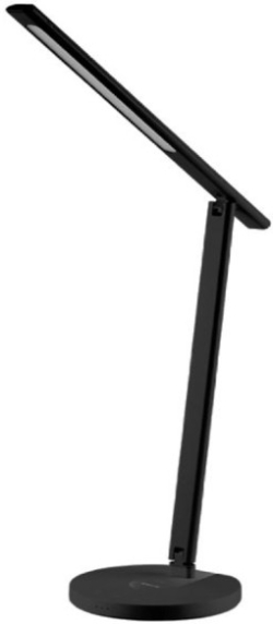 Tellur Smart WiFi лампа за бюро, 12W, Qi 10W, USB 10W, регулируема, черен