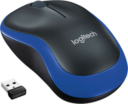 Безжична мишка Logitech M185 Черна/Синя 910-002236