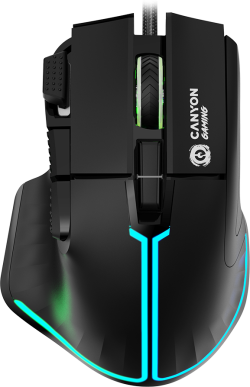 Мишка Геймърска CANYON Fortnax GM-636, 9keys Gaming wired mouse, Sunplus 6662, DPI 20000 Черна