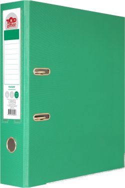 Top Office Класьор, 8 cm, PP, с метален кант, зелен