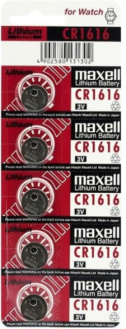 Бутонна батерия литиева CR2016 3V  5бр. в блистер -цена за 1 бр. батерия-  MAXELL